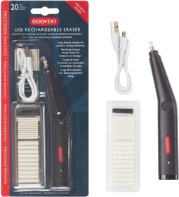 Derwent Elektrische USB Gum - Oplaadbaar - Precisie en Comfort - Zwart