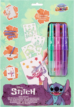 Stitch Spray Pen Set - 6 Spraypennen - A4 Envelop - Diverse Kleuren