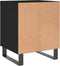 vidaXL - Nachtkastje - 40x35x50 - cm - bewerkt - hout - zwart