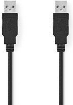 Nedis CCGP60000BK30 - USB A naar USB A kabel - 300 cm - Zwart