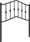 vidaXL - Hoofdbord - 80 - cm - metaal - zwart