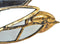 Wanddecoratie DKD Home Decor Spiegel Gouden Hars Fågel (42 x 4 x 20 cm)