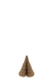J-Line kersthanger Kerstboom - papier - beige - small - 2 stuks