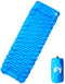 vidaXL - Kampeermatras - met - kussen - zelfopblazend - 1-persoons - blauw