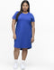 ONLY CARMAKOMA CARKAYLEE - Dames Jurk - Katoen met korte mouwen - Strong Blue - M-46/48