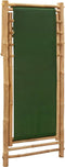 vidaXL - Terrasstoel - bamboe - en - canvas - groen