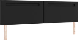 vidaXL - Hoofdbord - Eenvoudig - Design - Zwart - 200 - cm - Faux - Leer