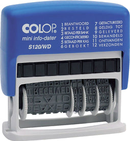 Woord-datumstempel Colop S120 mini-info dater 4mm