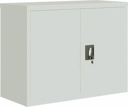 vidaXL - Archiefkast - 90x40x70 - cm - staal - lichtgrijs