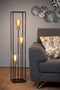 Lucide RUBEN - Vloerlamp - 3xE27 - Hoogte 1,20m - Zwart