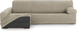 Hoes voor chaise longue met lange armleuning links Eysa THOR Beige Linnen 170 x 110 x 310 cm
