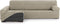 Hoes voor chaise longue met lange armleuning links Eysa THOR Beige Linnen 170 x 110 x 310 cm