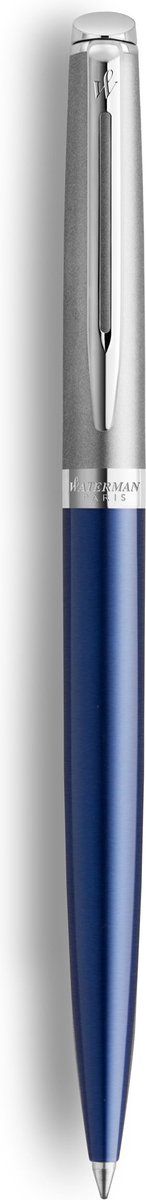Waterman Hémisphère-balpen | roestvrij staal en matblauwe lak met chroom afwerking | medium penpunt met blauwe inktpatroon | geschenkverpakking