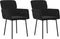 vidaXL - Eetkamerstoelen - 2 - st - fluweel - zwart