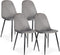 Velvet eetkamerstoel - set van 4 - grijs - 85 x 46 x 46 cm