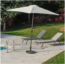 Solstol DKD Home Decor liggend PVC Aluminium (191 x 58 x 98 cm)