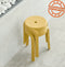 Alterego Pompa - Lage Stapelbare Kruk - Mosterdgeel Plastic - 35x35.5x45cm