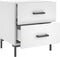 vidaXL - Nachtkastjes - 2 - st - 40x35x47,5 - cm - bewerkt - hout - wit