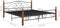 vidaXL - Bedframe - metaal - zwart - 180x200 - cm