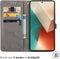 imoshion Hoesje Geschikt voor Xiaomi Redmi Note 13 Pro (5G) / Poco X6 Hoesje Met Pasjeshouder - imoshion Mandala Bookcase - Grijs