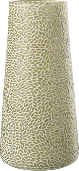 J-Line vaas Mozaiek - glas - groen/wit - large