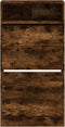 Schoenenkast 60x34x116 cm bewerkt hout gerookt eikenkleurig