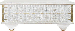 DKD Home Decor - Bijzettafel MB-182010 - Metaal Gouden Mangohout 115 x 60 x 45 cm