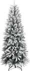 vidaXL - Kunstkerstboom - met - 300 - LED's - en - sneeuw - 210 - cm