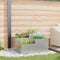 vidaXL - Tuinplanter - 80x80x48 - cm - Gegalvaniseerd - Staal