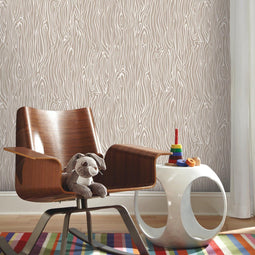 Muursticker behangpapier Wood Grain