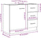 vidaXL - Wastafelkast - 63x30x54 - cm - spaanplaat - zwart - eikenkleurig