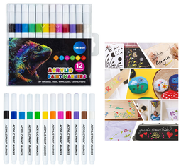 Centrum 12 acrylverf markers 89789 - Acrylverf stiften - Geschikt voor diverse oppervlakken