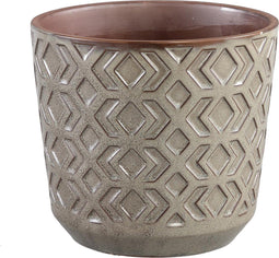 PTMD Pella Ronde Bloempot - H16 x Ø17 cm - Keramiek - Crème