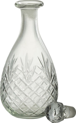 J-Line decoratie Fles Faune - glas - transparant - small