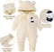 Baby Fleece Snowsuit met Capuchon Geel 12-18 Maanden