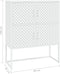 vidaXL - Hoge - kast - 80x35x100 - cm - staal - wit