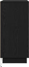 vidaXL - Dressoir - met - LED - Zwart - Eiken - 71x34,5x75 - cm - Gelaagd - Hout