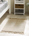 ADABAG - Laagpolig vloerkleed - Beige - 50 x 80 cm - Katoen