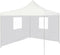 vidaXL - Partytent - met - 2 - zijwanden - inklapbaar - 2x2 - m - staal - wit