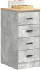 vidaXL - Garagekast - 40x51x85 - cm - massief - grenenhout - betongrijs
