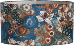 Light & Living Lampenkap ovaal Bloom - Blauw - 58x24x32cm - Oosters