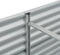 vidaXL - Plantenbak - verhoogd - 400x80x81 - cm - gegalvaniseerd - staal - zilver