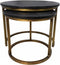 HSM Collection Ronde salontafel Finnley - ø60 cm - black wash/antique gold - s/2