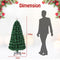 Coast Kunstmatige Kerstboom - 150 cm - 170 LED Lampjes - Groen - Met Ster & 8 Lichtstanden