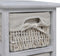 vidaXL - Opbergkast - met - 4 - weefmanden - hout - wit