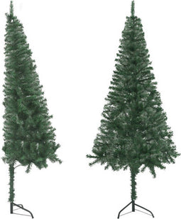 vidaXL - Kunstkerstboom - hoek - 120 - cm - PVC - groen