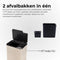 AKSA Home® Touch Bin Prullenbak – Vuilnisbak - Prullenbak afvalscheiding - Afvalscheidingprullenbakken - Afvalbak - 36L - Beige