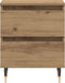 vidaXL - Nachtkastje - Artisan - Eiken - 40x35x50 - cm - Gefabriceerd - Hout