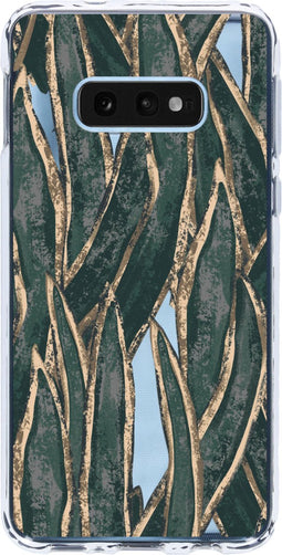Hoesje Geschikt voor Samsung Galaxy S10e Hoesje Siliconen - Design Backcover siliconen - Meerkleurig / Wild Leaves