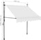 vidaXL - Luifel - handmatig - uitschuifbaar - met - LED - 100 - cm - crèmekleurig